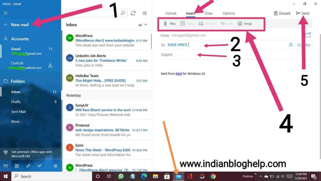 Email send kaise kare? ईमेल भेजने का सही तरीका 4 Computer से Email Software के जरिए ईमेल भेजना