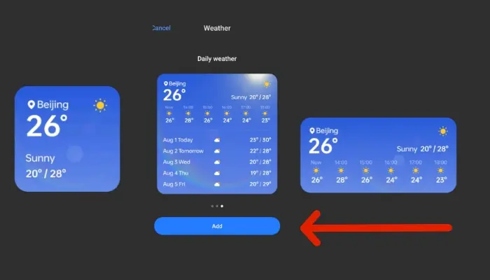 Mobile se Mausam Ki Jankari Kaise Kare? 3 Different types of weather widget layouts