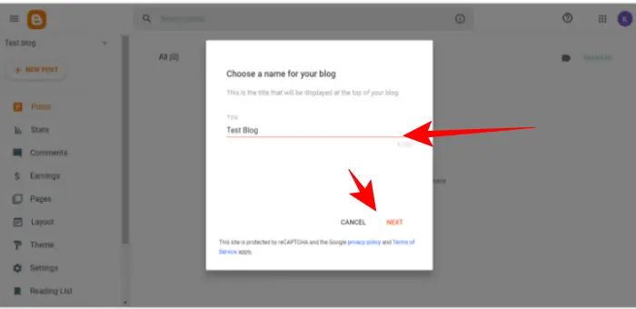 WordPress vs Blogger: शुरुआती ब्लॉगिंग के लिए कौन सा प्लेटफ़ॉर्म अच्छा है? 3 Create your blog title