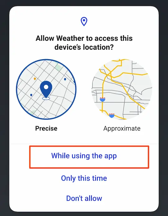 Mobile se Mausam Ki Jankari Kaise Kare? 7 मोबाइल की लोकेशन एक्सेस करने का Allow करना