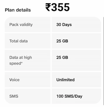 2025 में Jio का सबसे बेस्ट 1 महीने का 5G अनलिमिटेड प्लान – अभी जानें! 6 Jio ₹355 1 month recharge plan details