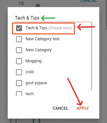Blogger.com में Category कैसे बनाएं? जानें स्टेप-बाय-स्टेप तरीका 6 category ka naam likhe aur apply kare