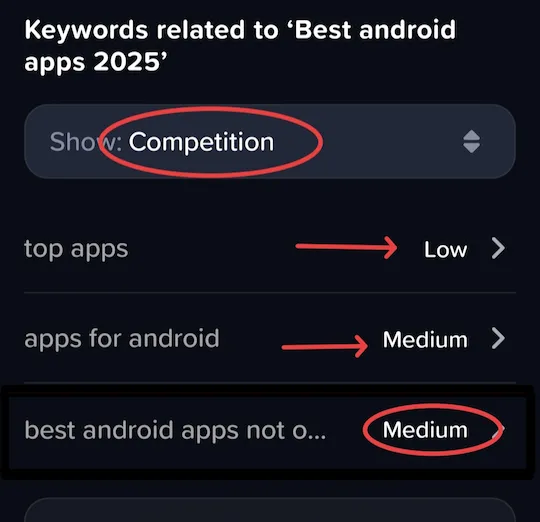 YouTube के लिए Keyword Research कैसे करें? (जानें Free वाला तरीका) 7 Us keyword par kitna competition score hai easy, medium or high